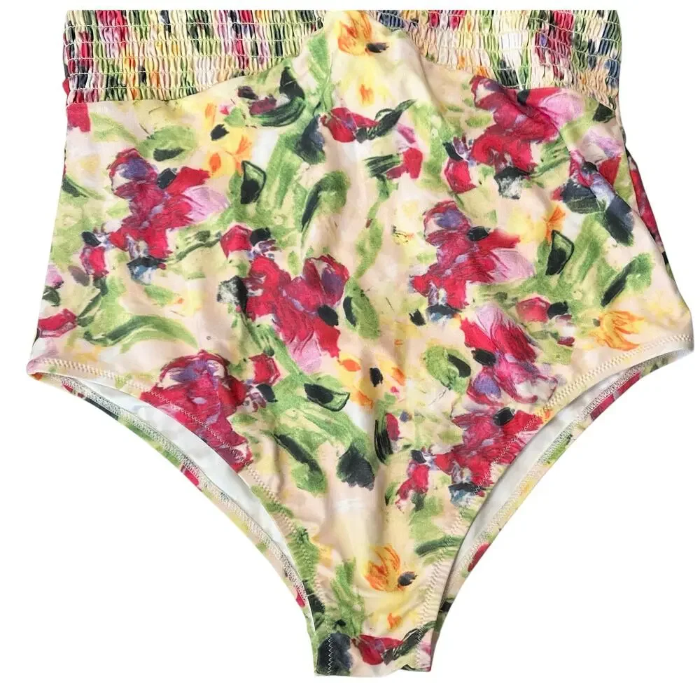 NWT Amiani Resort One Piece Floral Swimsuit Crossback Size XL